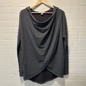 Athleta Women’s Charcoal Gray Purana Wrap Hoodie Sweatshirt Athleisure Sz SP